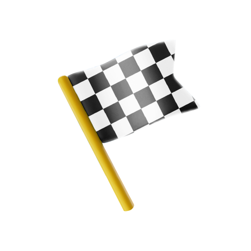 Black and white flag