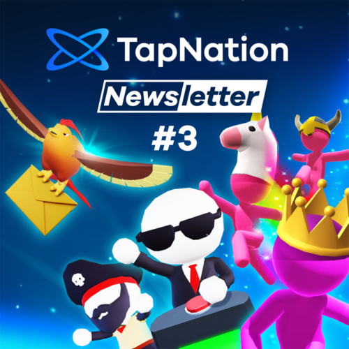 TapNation Newsletter Banner with colorful game icons