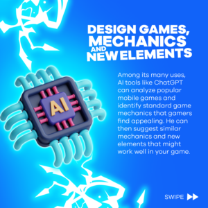 Use AI to design games, gameplay mechanics and add new elements
