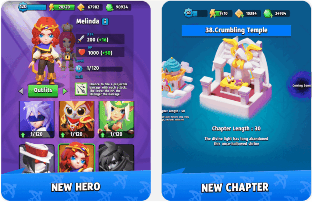 Archero features example
