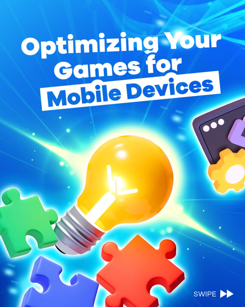 Article titled 'Optimizing Your Games for Mobile Devices' displayed on visual