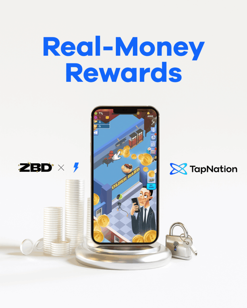 Real-money embedded rewards in TapNation mobile game Idle Bank
