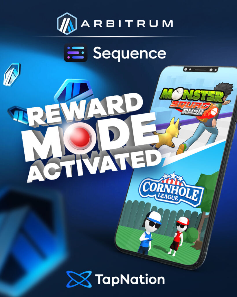 Web3 mobile games. Reward mode activated in TapNation mobile game Color Water Sort